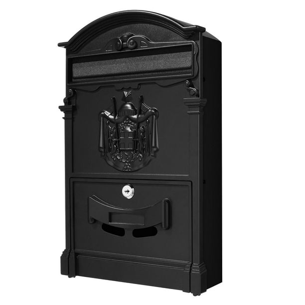 Wall Mount Mailbox Outdoor Locking Mailbox With 2 Keys Large Capacity Waterproof Home Mailbox Decorative Office Business Letter Drop Slot Secure Lock Walmart Com Walmart Com