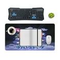 BLUE LOC-,K Mouse Pad Desk Mat Large Keyboard Pad Non-Slip Computer ...
