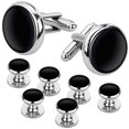 thumbnail image 1 of El mejor regalo para hombres Gemelos y tachuelas para hombre, Juego de gemelos y tachuelas para camisa para hombres, Gemelos y tachuelas de latón para boda, 1 of 5