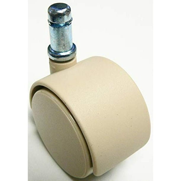 2" Chair Caster Wheel Chromcraft, Tan, 7/16" X 7/8" Or 11Mm X 22Mm Grip