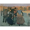 thumbnail image 2 of Anselmo Guinea 18x15 Black Ornate Wood Framed Double Matted Museum Art Print Titled - Group of People (1904), 2 of 5