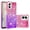 Pink Purple, variant on Motorola MOTO G Power 5G 2024 Case, Liquid Glitter Funny Bling Shiny Crystal Flowing Sparkle Moving Cover Clear Bumper
