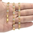 thumbnail image 3 of Nuragold 10k Real Yellow Rose White Gold Solid Valentina 5mm Anchor Link Chain Necklace (16"-26") Dainty Italian Jewelry for Men & Women, 3 of 10