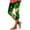 Green#4, variant on UVEASISHA St Patricks Day Leggings for Women Clover Heart Gradient Printed Capri High Waisted Tummy Control Stretchy Athletic Fitness Pants Green L