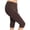 Brown, variant on Women’s Capri Leggings Cotton Knee and Ankle Length Leggings Stretch Summer Lightweight Pants