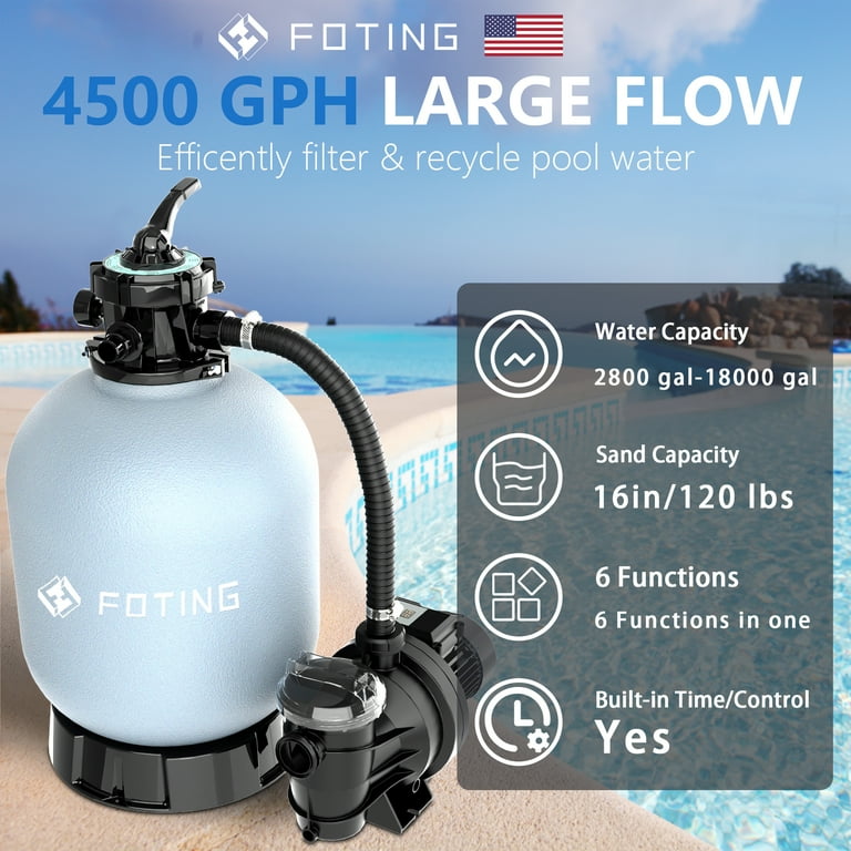 【sand 2 water】 Amazon.com : Bestway 2,200 Gallon Sand Filter Pump for 300