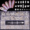 thumbnail image 1 of Teissuly Boxed Nail Art Diamond Flat Glass Shaped Diamond DIY Nail Art Jewelry Set Teissuly WER202401275134, 1 of 2