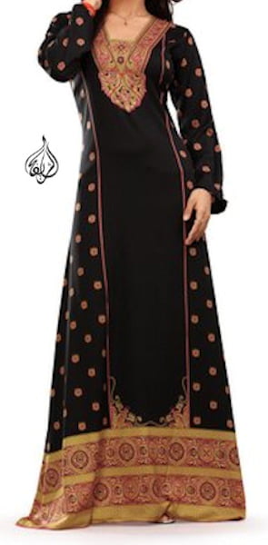 long black kaftan dress