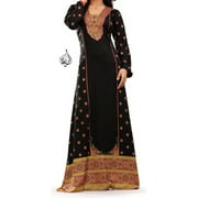 Beautiful Long Dress, Indian Caftan, Kaftan Dresses | Christmas | DIANA | Bust Size 36"