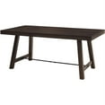 thumbnail image 1 of 70" Solid Wood Trestle Dining Table in Dark Brown Oak, 1 of 4