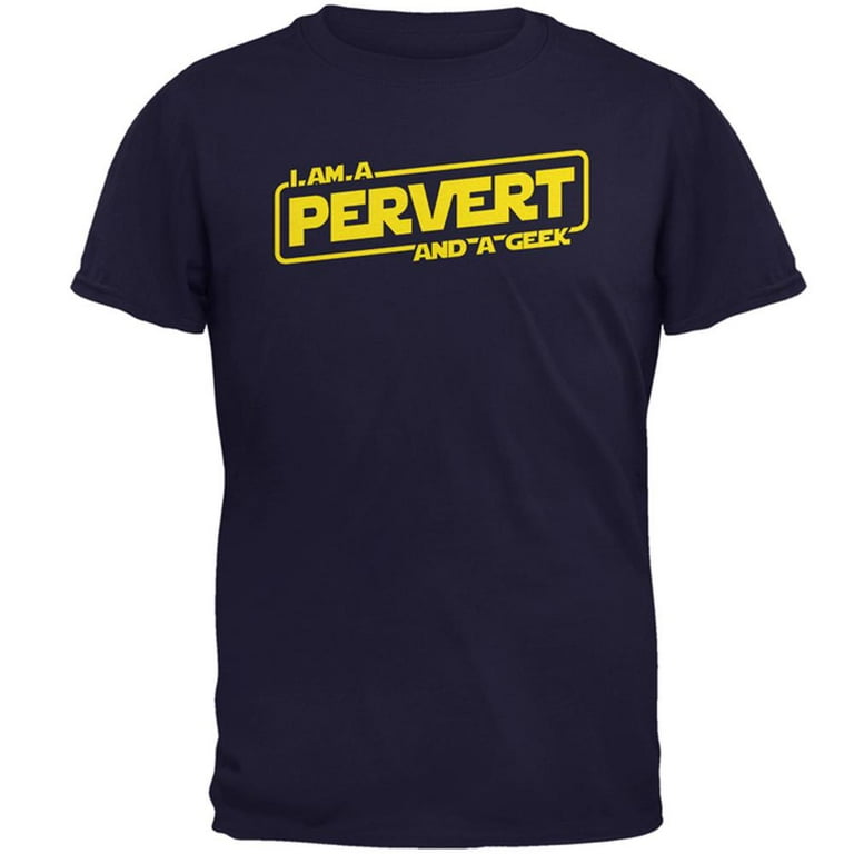 voldsom Ekstraordinær Myrde A Pervert and a Geek Mens T Shirt Navy 2XL - Walmart.com