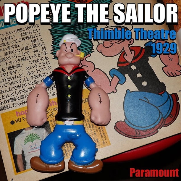 POPEYE-figura de acción de Seaman Sailor, juguete clásico Original de 14cm, modelo coleccionable de PVC, juguete Suelto LIUWENJING unisex