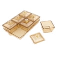 thumbnail image 3 of deevoka Appetizer Tray Divided Serving Container with Lid for Wedding Home Appetizer Brown 6 Grids, 3 of 9