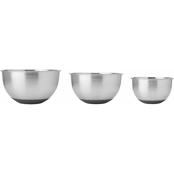 LINMOUA Stainless Steel Mixing Bowls, Set Of 3