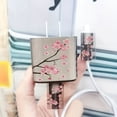 thumbnail image 2 of 3pcs Translucent Black Cherry Blossom Pattern, For IPhone 18W/20w Translucent Black Charger Protective Case For IPhone Cable Protective Case 20W Charger Protective Set, Wall Charger Protective Case, C, 2 of 5