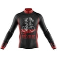 thumbnail image 2 of Maillot de ciclismo con estampado de calaveras para hombre, ropa de ciclismo de manga larga, uniforme de bicicleta de montaña, verano 2023, 2 of 5
