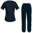thumbnail image 2 of Women's Scrubs Set — Mock Wrap Top & Cargo Pants, 2 of 3