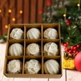 thumbnail image 2 of 9Pcs Vintage Rustic Christmas Ball Ornaments, 3.14 Inch Large Shatterproof Farmhouse Christmas Tree Decorations in Neutral Colors, Xmas Holiday Home Party Decor Set, 2 of 5