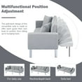 thumbnail image 5 of BSHTI Velvet Futon Sofa Bed 74” Convertible Sleeper – Split-Back 3-Position Adjustable, Solid Wood Frame, 2 Pillows, Easy Assembly, for Living Room Office Guest Room, Gray, 5 of 16