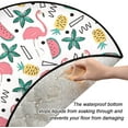 thumbnail image 2 of Coolnut Flamingo Christmas Tree Mat Round Christmas Tree Stand Mat Decoration for Holiday Party Home Christmas Day Ornaments Floor Door, 28.3", 2 of 6