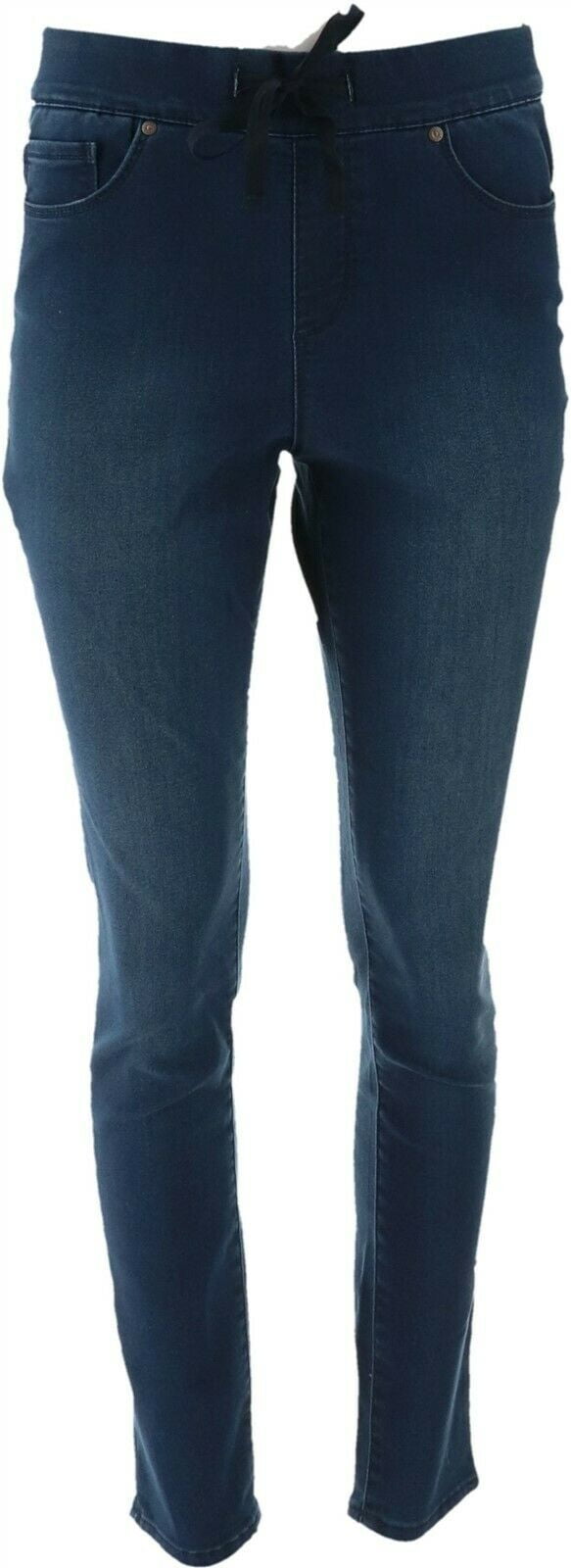 Martha Stewart - Martha Stewart Knit Denim Pull-On Jeans Drawstring ...