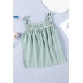 thumbnail image 2 of POGLIP Haut Sans Manches à Lacets Vert Contrastant pour Femmes, 2 of 6