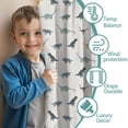 thumbnail image 3 of Blackout Kids Curtains,LightGray Cartoon Dinosaurs Pattern Childrens Insulated Curtains Set Of 2,Bedroom Essentials,Toddler Room Decor 42"x54", 3 of 5