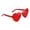 Red, variant on Heart Shaped Sunglasses – 5.5" Rimless Valentine’s Day Heart Sunglasses for Women, Red Pink Colored Glasses, Fun Trendy Transparent Party Glasses, Valentine’s Day Decorations & Party Favors