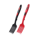 thumbnail image 1 of Silicone Flexible Fork, Heat Resistant Chef Fork Tool Dishwasher Safe Kitchen Fork Kitchen Fork Black Red, 1 of 5