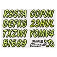 thumbnail image 3 of STIFFIE Whipline Solid Day Glow Yellow/Black 3" Alpha-Numeric Registration Identification Numbers Stickers Decals for Boats & Personal Watercraft, 3 of 8