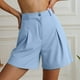 thumbnail image 2 of Pantalones cortos anchos para mujer - Largo hasta la rodilla, cintura elástica - Elegante y casual - Bolsillos, corte entallado - S-XXL, 2 of 4