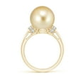 thumbnail image 2 of ANGARA Golden South Sea Cultured Pearl Collar Ring with Diamonds in 14K Yellow Gold for Women | June Birthstone, Birthday, Anniversary, Jewelry Gift for Women | Pearl Ring, 2 of 8