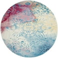 thumbnail image 4 of SAFAVIEH Watercolor Beatrice Abstract Colorful Rug, Light Blue/Light Yellow, 5'3" x 7'6", 4 of 9