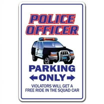 SignMission  Police Officer Novelty Aluminum Sign