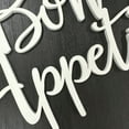 thumbnail image 5 of Parisloft Bon Appetit Bread-board Shaped Wood Sign with Rope Hanger，Black and White, 3D Farmhouse Wood Wall Decor for Dining Room, 16"H, 5 of 7