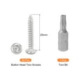 thumbnail image 3 of 30pack M4 x 25mm Button Head Torx Security Sheet Metal Screws with T20 Bit, 3 of 6