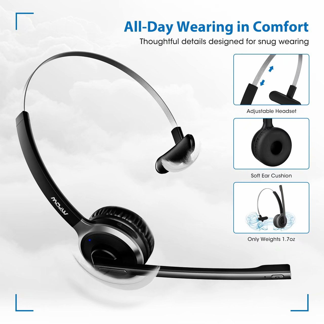 mpow m5 bluetooth headset pairing