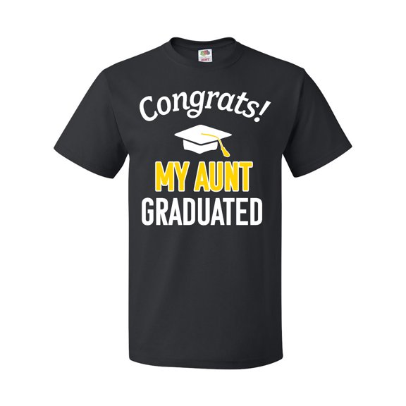 Inktastic Congrats My Aunt Graduated with cap T-Shirt