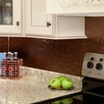 thumbnail image 3 of FASÄDE Hammered Decorative Vinyl Backsplash Panel in Oil Rubbed Bronze (6X6 Inch Sample), 3 of 6