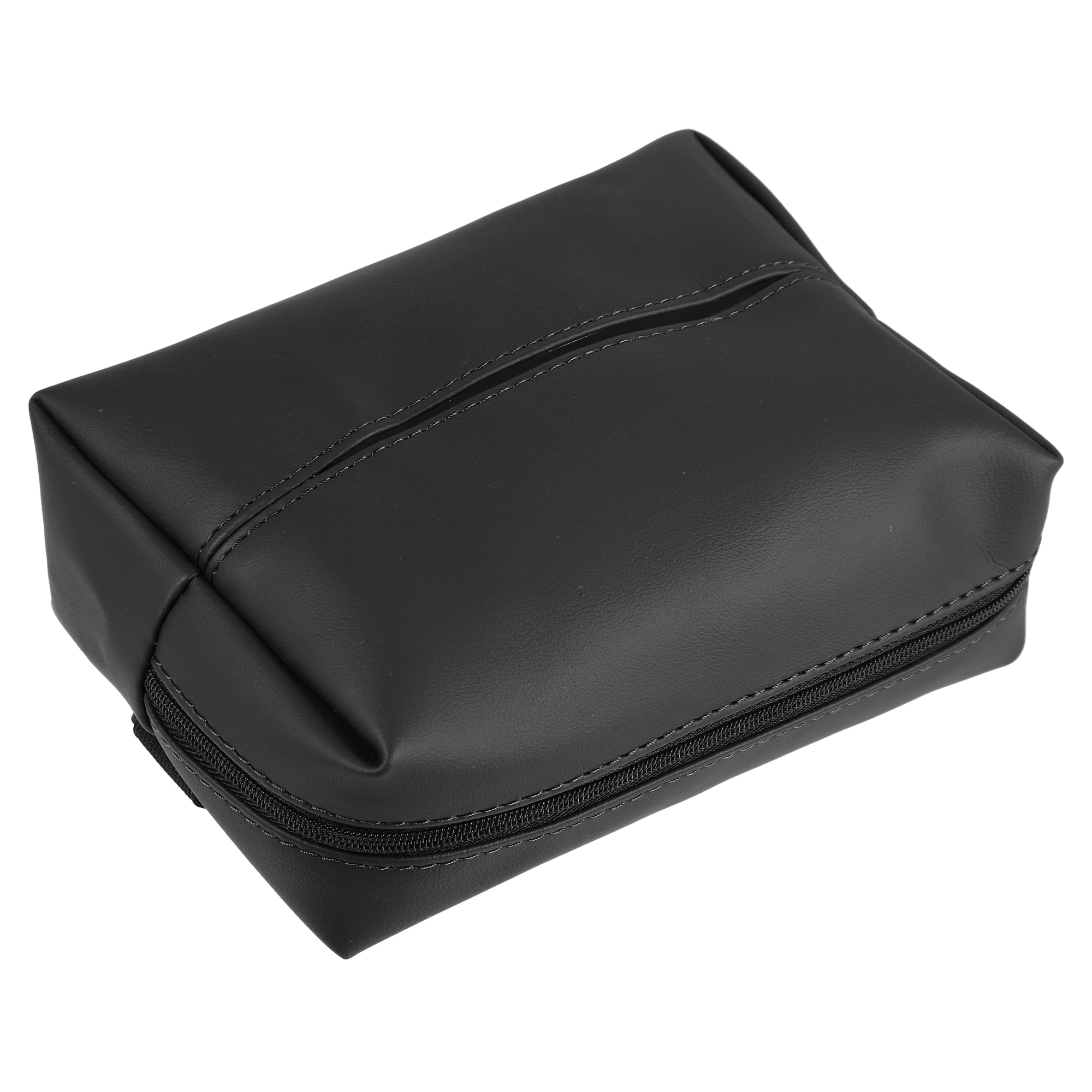 Unique Bargains Car Armrest Back Seat Universal Tissue Holder Car Accessories Black