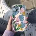 thumbnail image 5 of Leaves Case for iPhone 14,Aesthetic Colourful Floral Pattern Soft TPU Full Cover Case, 5 of 5