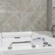 thumbnail image 3 of Nueva bañera de baño, inodoro, pasamanos de acero inoxidable, barra de apoyo para ducha, manija de apoyo de seguridad, toallero (3 plateados), 3 of 5