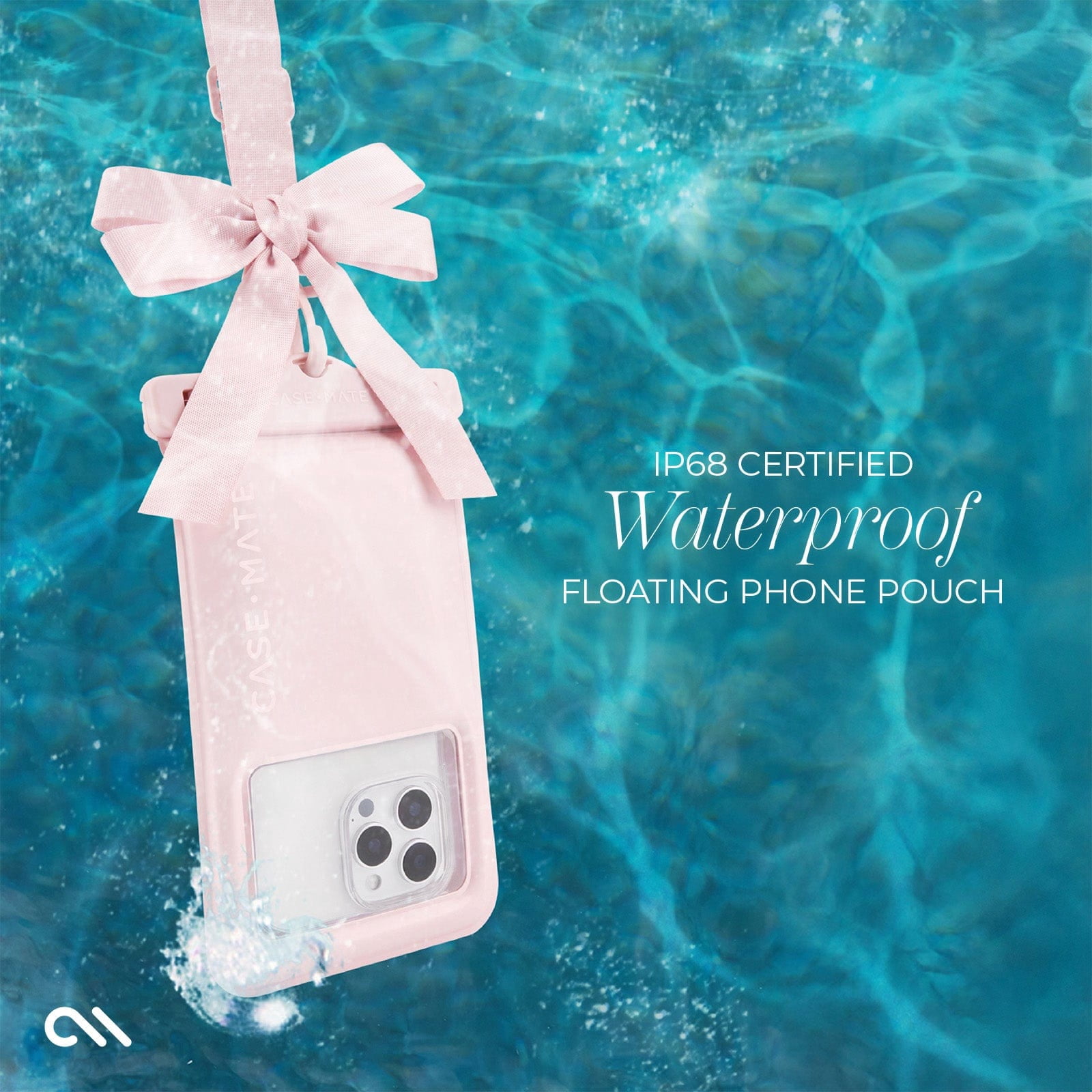 Case-Mate Bow Floating Waterproof Phone Pouch - Ballet Pink
