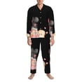 thumbnail image 3 of Fotbe Baker Gnome Pijama de Hombre con Estampado de Manga Larga, Conjunto de 2 Piezas, Ropa de Dormir Suave y Cómoda con Bolsillos-XX-Large, 3 of 7