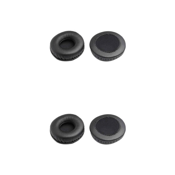 Kearding 1 par de almohadillas de esponja de PU para auriculares, lavable, reducción de ruido, taza para auriculares, barra de red para casa, Negro 70 mm 2piezas