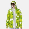 thumbnail image 2 of Pofeuu Green Apple Print Sun Protection Outdoor Lightweight Full Zip UV Cooling Hoodie Long Sleeve Summer Clothing for Outdoor Hiking-XX-Large, 2 of 7