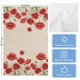 thumbnail image 5 of Red Poppy Kitchen Towels Set of 4, Water Absorbent Dish Towel, Spring Summer Farmhouse Flowers Rustic Burlap Decorative Hand Towels - Quick Drying Cloth for Cooking Baking, 18x28 Inch, 5 of 8