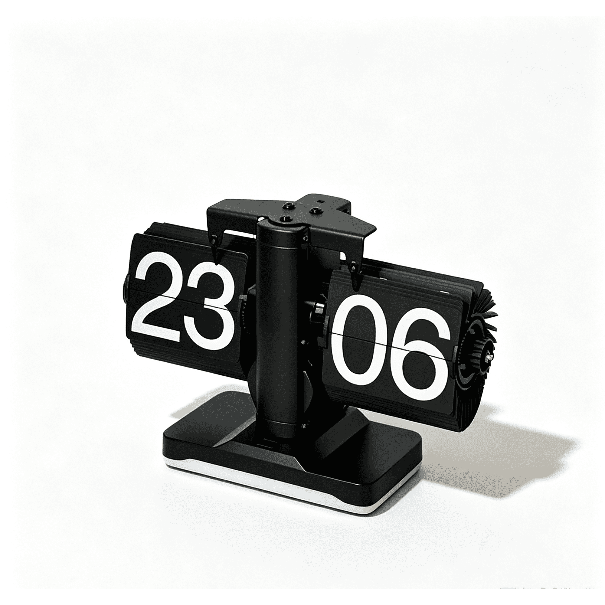 Retro Digital Flip-Down Flap Tabletop Alarm Clock, Automatic Page Turning, Night Light Function,Suitable for the Elderly, Black