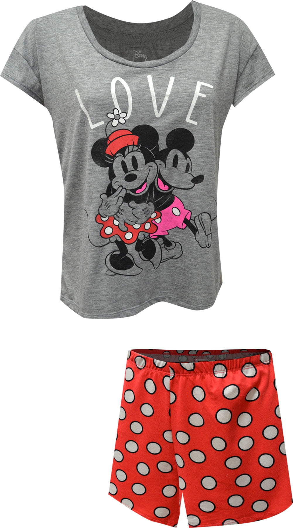 Richard Leeds Women's Disney Minnie and Mickey in Love Shortie Pajama ...
