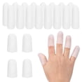 thumbnail image 1 of Uxcell Protège-Doigts, 20 Pcs Protège-Doigts en Silicone, Protection pour Pouce, Gel de Protection pour Réparation, Arthrite, Sport, 2 Tailles Blanc, 1 of 6